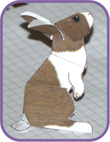 lapin rabbit papercraft