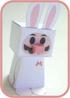 mario bunny papercraft