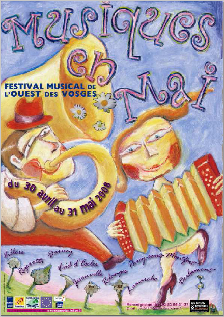 Affiche Musiques en Mai - Vosges 2008