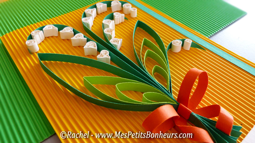 carte muguet en quilling