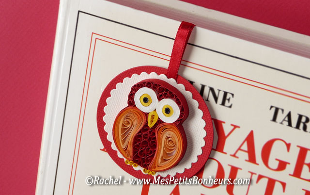 quilled owl for bookmark craft