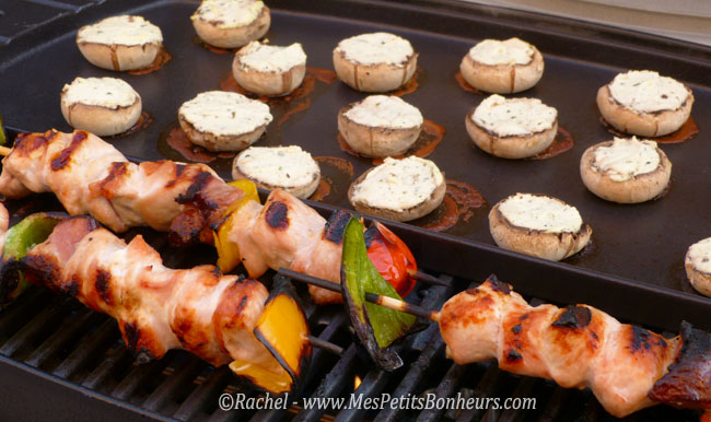 recette barbecue champignons plancha