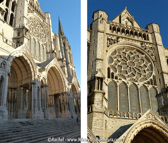 Chartres facade gauche de la cathedrale