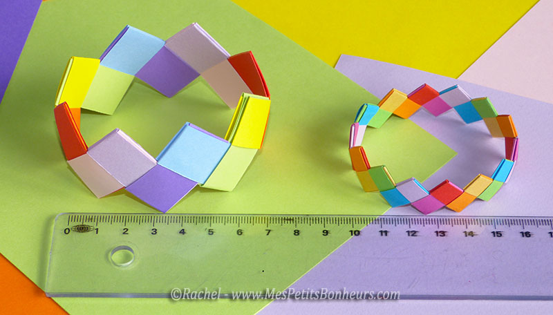 bracelets papier origami petit et grand