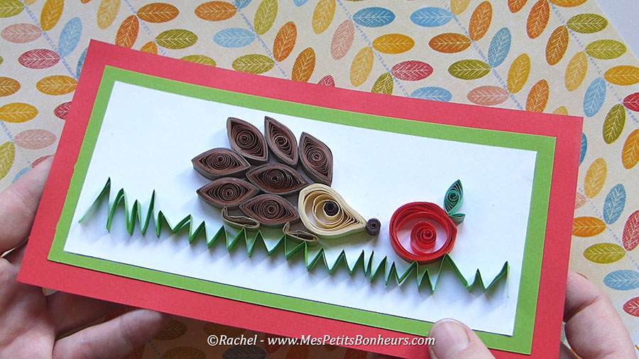 herisson quilling paperolles hedegehog craft idea