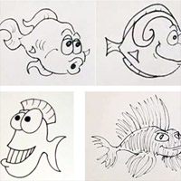 dessins poissons