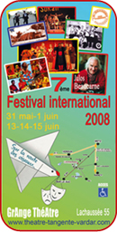 Affiche Festival international 2008 Grange Théatre