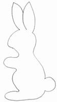 Dessins de Pâques : modèles de lapins, poules et poussins - gabarits à découper