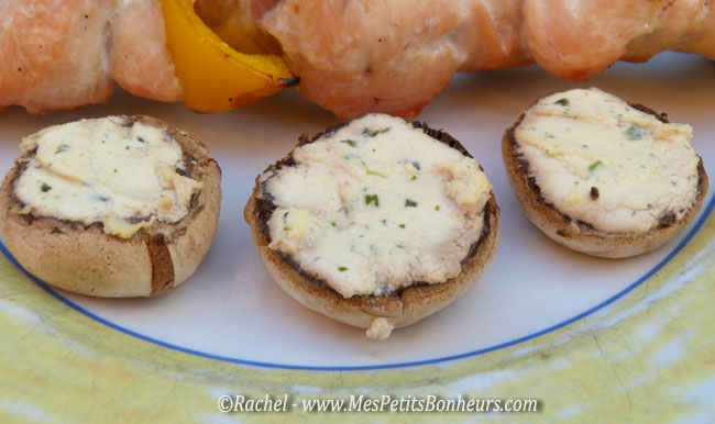 champignons farcis fromage ail et fines herbes