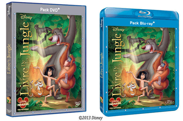 le livre de la jungle pack+ dvd blu ray