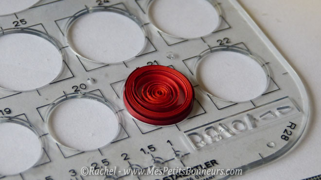 cercles quilling rouge