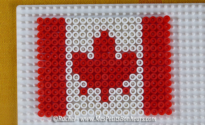 modele drapeau canadien perles hama