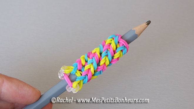 bricolage grip pour crayon en élastiques rainbow loom