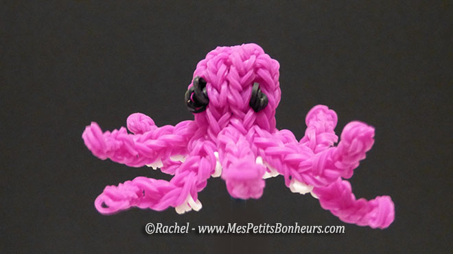 pieuvre rose elastiques rainbow loom bricolage theme mer