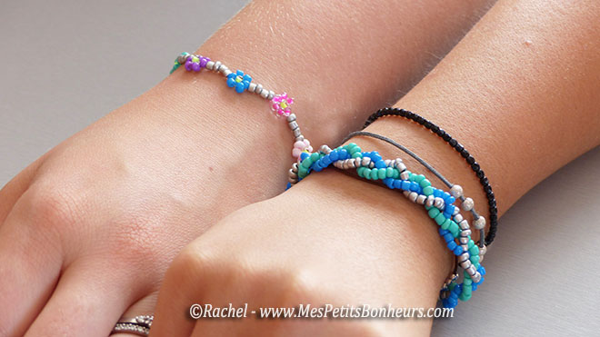 bracelets en perles de rocaille