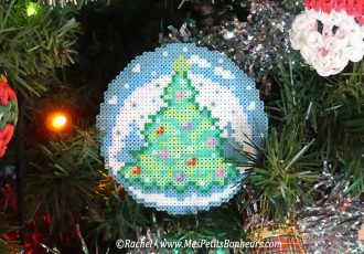 Modele Pour Noel En Perles Hama Minis Sapin Dans Une Boule