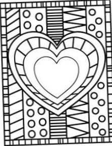 Graphisme Et Coloriage Coeur Decore En Plastique Magique
