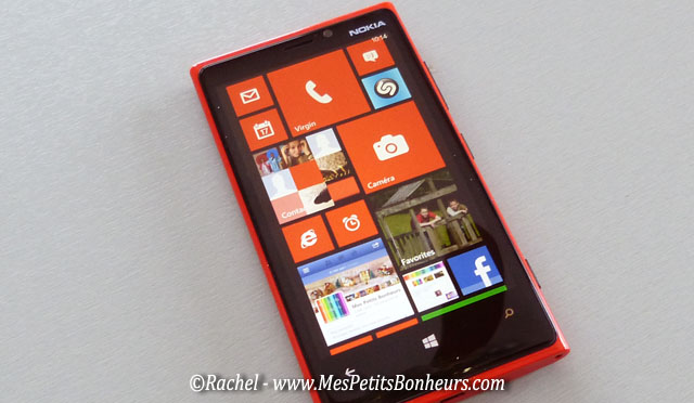 Lumia 920 écran déverrouillé avec tuiles applications