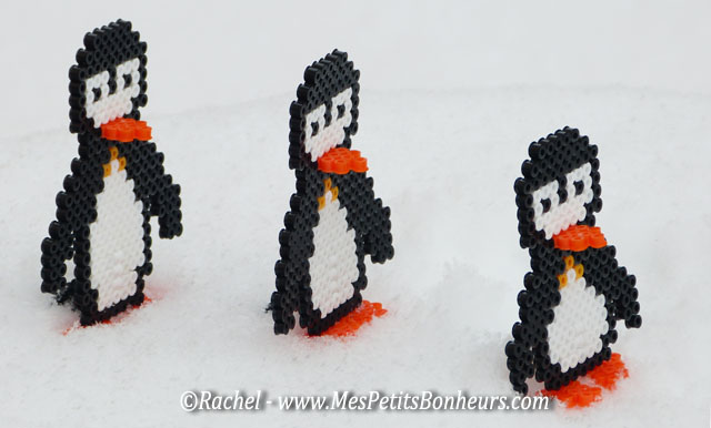 bricolage hiver pingouins en perles hama