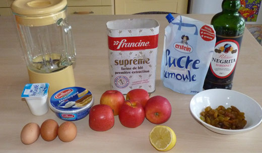 ingredients clafoutis aux pommes et mascarpone