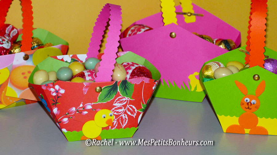 Bricolage : Petit panier en papier à fabriquer pour les oeufs de Pâques